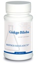 Biotics 연구 Ginkgo Biloba 표준화 24% Ginkgo Biloba Percent 추출물, 뇌 보충교재, Nootropic, 초점, 에너지, 기억, 건강한 시효. 60 정제