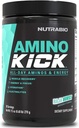 NutraBio Amino Kick - 자연 카페인 BCAA 분말 - 에너지, 하이드로 션 및 복구를위한 아미노산 보충 - BCAAs, 전해질 및 아미노산 - Baja Burst, 30 서빙