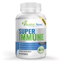 Super Wellness Immune Booster - Quercetin 면역 지원, 25 비타민, 허브, 슈퍼 푸드, 버섯 - 비타민 C & E - 셀레늄 - 심황 - 면역 방어 - 60 캡슐