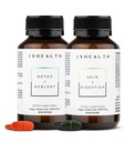 JSHealth Vitamins 소화 지원 번들 - Detox + Debloat Liver Health Formula & Skin + Digestion 보충제 포함
