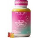 핑크 Stork 총 지 태아 비타민 Gummies - Postpartum Recovery and Lactation Support - Folic Acid, B6, & Vitamin C - Postpartum Essentials - 60 Gummy Vitamins