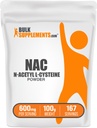 BulkSupplements.com NAC 분말 - N-Acetyl Cysteine 600mg, NAC 보충 - 산화 방지제 지원, 글루텐 무료 - 봉사 당 600mg, 167 서빙, 100g (3.5 온스) (팩 1)