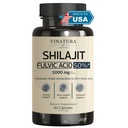 남자와 여자를 위한 VINATURA Shilajit - 1000mg 순수한 Himalayan Shilajit 캡슐은, 50% Fulvic 산에 표준화했습니다 - 60의 캡슐