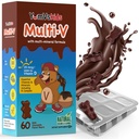 YUM-V'S - Kids Multivitamin Chewable Chocolate Bear - 어린이 보충을위한 Multivitamin - 16 비타민 및 미네랄 - D, 아연, C, B Complex 및 기타 60 카운트 팩을 포함한 비타민