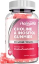 Prenatal Choline Inositol Gummies, DHA를 가진 Chewable Choline 보충교재, 여자 & 아이를 위한 Prenatal 비타민, 지원 Nervous 체계, 면역력, Vegan Strawberry 풍미, 설탕 자유로운, 60 Ct