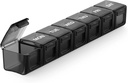 Sukuos Extra Large Weekly Pill 주최자, 7 Day Daily Pill Box Case Easy to Open, 실크 스크린은 비타민, 생선 기름 또는 보충제에 대한 명확한 뚜껑이있는 의약품 용기를 인쇄