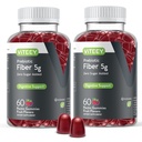 성인을위한 Viteey Prebiotic 섬유 Gummies, 5g - Gut Health & Digestive Soluble Fiber Supplement Gummies - Zero Sugar 추가, Vegan, 글루텐 - 무료 120 개
