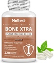 NuBest Bone Xtra - 식물 기반 뼈 강도, Strontium은 Strontium Citrate, 칼슘, 마그네슘 해양 조류, 인, 비타민 C, K2, D3 | 최대 칼슘 흡수 | 1 개월 공급