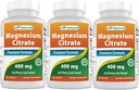 최고의 자연 마그네슘 시트레이트 (Citrato de Magnesio) 400mg 250 정제 (2 정제 당 요소 마그네슘의 400 mg) (3)