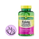 일반 스프링 밸리 Folate 1,333 mcg DFE, 엽산 800 mcg, 400 정제 - 규정식 보충교재, 여성 건강 부스트, 대사 및 심장 지원 - 번들 with+ 스티커 Dri Store