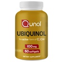 Qunol Ubiquinol CoQ10 100mg Softgels, Ubiquinol - 심장 건강, 건강한 혈압 수준, Statin 사용자, 60 조사를 위한 산화 방지제의 활동적인 모양