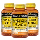 MASON NATURAL Peppermint 기름 50 mg Enteric 입히는 보충교재, 일반적으로 기능적인 Bowel, Softgel 알약을 위한 위장 지원의 270의 일 공급