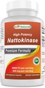 제일 자연적인 높은 힘 Nattokinase 4000 FU 서빙 당/200 mg, 240 Vegetarain 캡슐. 비 GMO, 글루텐 무료.