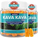 Kava Kava Gummies, 설탕 무료 Calm Gummies w/Rhodiola Rosea, Ashwagandha, L-Theanine, GABA, Melatonin-Free Kava 혼합 Relaxation, Calm 및 초점 - Kava 분말 캡슐에 대안, Vegan 120 Ct