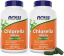 지금 Chlorella 1000mg 정제 - 200 개 (팩 2) - 천연 Occurring Chlorophyll, Beta-Carotene - Non-GMO, Vegan - 여성과 남성을위한 녹색 슈퍼 푸드 보충