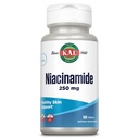 KAL Niacinamide 250mg 정제, 피부 건강을 위한 비타민 B3 보충교재, 에너지 대사, Nerve, 순환 및 소화 지원, 강화된 흡수 ActivTabs, Vegan, 100개의 서빙, 100개의 정제