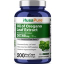 NusaPure Oregano 오일 추출 20000mg | 200 Veggie 분말 캡슐 | 자연적으로 Occurring Carvacrol | 비 GMO 및 추출 65:1