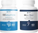 IBSolution 및 남성 멀티비타민 번들 - 소화 건강, 가스, 부유물 및 변비, 남성용 면역 시스템 지원 - 60 캡슐, 2-Pack