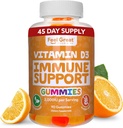 성인을 위한 중대한 비타민 D Gummies | 열대 맛 있는 채식주의자 Chewable 비타민 D 2000 iu | 면역 지원 보충교재 | 글루텐 무료 | 45 일 공급
