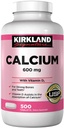Kirkland 서명 칼슘 600 mg. 비타민 D3, 500 정제 (4 팩)