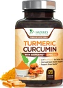 Turmeric Curcumin 보충교재 1950mg - 제일 흡수를 위한 유기 심황 & BioPerine 까만 고추 추출물을 가진 95% Curcuminoids, 성격 Vegan 합동 지원, 미국에서 병에 넣어지는 비 GMO - 120의 캡슐