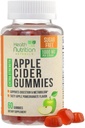 Apple Cider Vinegar Gummies 1000mg - 최대 힘 설탕 자유로운 ACV 거미 비타민, 지원 Metabolism & 에너지, 친절한, 비타민 B12, 젤라틴 자유로운, 글루텐 자유로운, Vegan & 비 GMO - 60 Gummies