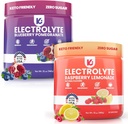 Keppi Keto Electrolytes Powder Bundle No Sugar - Zero Carbs - 미국에서 만든 - Advanced Hydration, Performance & Recovery - Raspberry Lemonade & Blueberry Pomegranate 풍미 - 쉽게 믹스