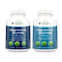 마그네슘 타우 레이트 400mg + 마그네슘 글리세라이드 400mg - 높은 흡수 및 높은 생체 이용 가능 - Vegan 번들 - 270 + 270 정제