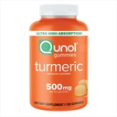 Qunol Turmeric Gummies, 500mg Turmeric Curcumin, 합동 지원 보충교재, 매우 높은 흡수 Tumeric Curcumin, Vegan, 글루텐 자유로운, 2 달 공급, 120 조사를 가진 거미
