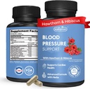 혈압 지원 보충교재 – 자연적인 호손, Hibiscus, 마늘 & 올리브 잎 – 심장 건강 & 순환 지원 – B12, B6 – Vegan, 비 GMO – 90의 모자 (3 달 공급)