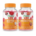 Lifeable Biotin Kids + Probiotic 2 억 CFU Kids, Gummies 번들 - 훌륭한 타스팅, 비타민 보충, 글루텐 무료, GMO 무료, Chewable Gummy