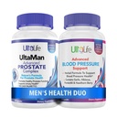 ULTALIFE 남자의 건강 듀오 - 2 병 - 톱 팔로토와 하나의 전립선 지원 복합체 & Beta Sitosterol & 마늘 & Hawthorn Berry Fast-Acting 캡슐 남성