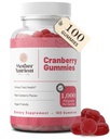 어머니 영양 Cranberry Gummies 여성 & 아이 - 유린 Tract 건강 - 덜 타트 & 90 % 덜 달콤한, 글루텐 - 무료, 비 GMO, Vegan - 순수한 크랜베리 추출물 1000mg - 100 개.