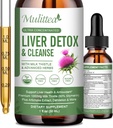 Liver Health Liquid Drops -Support Liver Cleanse Detox & Repair with Artichoke Milk Thistle Silymarin Extract, Dandelion, Turmeric, Berberine to Renew w/21 Potent Herb-Nutrients-