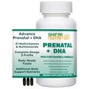 DHA와 Folic 산을 가진 SHIFAA NUTRITION Halal Prenatal 비타민 | 높은 효능 90 Softgels, Keto-Friendly | 비타민 C 120mg, DHA 250mg, Folic 산 800mg, EPA 90mg, Biotin & Iodine