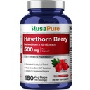 NusaPure Hawthorn Berry 20:1 추출물, 500 mg는 채식주의자, 채식주의자, 비 GMO 규정식 보충교재를 위해 적당한 10,000 mg 180 Veg 모자에 동등합니다