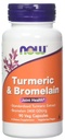 NOW 식품 심황 & Bromelain, 90 야채 캡슐 (2 팩)