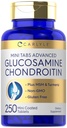 Carlyle Glucosamine Chondroitin MSM | 250 미니 타블렛 | 고급 포뮬러 | 비 GMO, 글루텐 프리