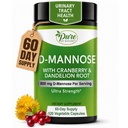Cranberry와 Dandelion 뿌리, 120 조사를 가진 성격 D-Mannose에 의하여 순수한