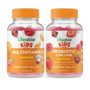 Lifeable Multivitamin Kids + Probiotics 5 억 어린이, Gummies 번들 - 훌륭한 타스팅, 비타민 보충, 글루텐 무료, GMO 무료, Chewable Gummy