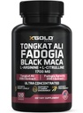 X Gold Health Tongkat Ali + Fadogia Agrestis + Black Maca - 에너지, 활력 및 체력 부스터 남성 및 여성 미국