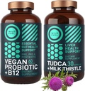우유 이틀 보충 및 Vegan Probiotic Plus B12 일반 Liver Cleanse 및 Gut 건강 번들와 함께 WILD FUEL TUDCA
