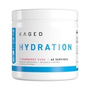 Kaged Hydration Electrolytes Powder | Strawberry Yuzu | Hydra-Charge Sports Drink Mix | Pre, Post, Intra Workout | Low Carb, Vegan, Gluten Free | 남성용 보충제 | 60 인분
