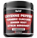 Cayenne Pepper는 Turmeric Curcumin Root, Ginger Root, Citrus Bergamot & More - 소화 건강, 면역 시스템, 심장 건강 및 관절 건강 - 90 캡슐을 보충합니다.