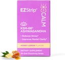 Calm Supplement - 꿀 레몬 맛, 30 카운트 - Ashwagandha KSM 66 도움말 지원 스트레스 완화와 Calming 스트립을 용해 - 미국, 설탕 및 글루텐 무료