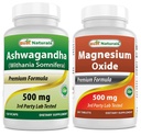 제일 자연적인 Ashwagandha 추출물 500 Mg & 마그네슘 산화물 500 mg