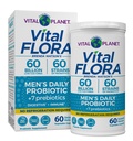 Vital Planet - 남성을위한 바이탈 Flora Probiotics, 60 억 CFU, 60 디버스 스트라인, 7 유기 Prebiotics, 면역 지원을위한 남성 일일 유통 안정 Probiotics, 가스 구호, 소화 건강 60 캡슐