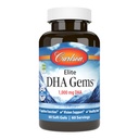 Carlson - 엘리트 DHA Gems, 1000 mg DHA, 야생 잡초, 지속 가능한 Sourced, 뇌 기능 및 건강한 시각, 60 Softgels