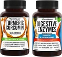 FarmHaven Turmeric Curcumin with Black Pepper and Digestive Enzymes 와 18 Probiotics & 허브