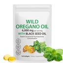 Oregano Softgels의 기름 - 까만씨 기름 200mg 캡슐, 120 조사, 유력한 Carvacrol & Thymoquinone, 비 GMO, 낙농장 자유로운, 글루텐 자유로운을 가진 야생 Oregano 기름 6,000mg